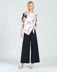 Side Tie Wrap Top - Ivory Watercolor - Final Sale