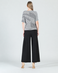 Side Tie Wrap Top - Houndstooth Grid - Final Sale