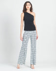 Kick Front High Slit Pant - Geo Rectangle - Final Sale!