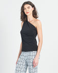 One Shoulder Top - Black - Final Sale!