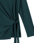 Side Tie Waist Top - Hunter Green - Final Sale!