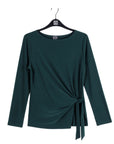 Side Tie Waist Top - Hunter Green - Final Sale!