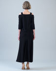 Signature Cold Shoulder Top - Black