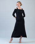Signature Cold Shoulder Top - Black