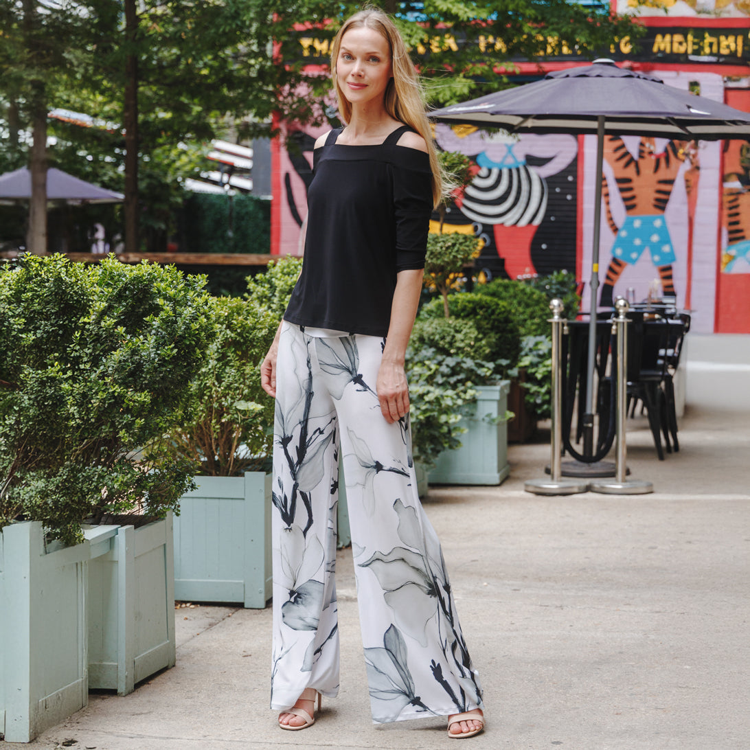 Signature Cold Shoulder Top - Black – Clara Sunwoo