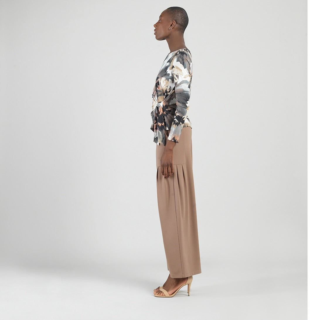 Gauze Knit - Side Tie Waist Top - Petal Whisper – Clara Sunwoo