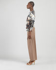 Gauze Knit - Side Tie Waist Top - Petal Whisper