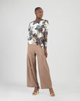 Gauze Knit - Side Tie Waist Top - Petal Whisper