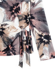 Gauze Knit - Side Tie Waist Top - Petal Whisper