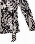 Side Tie Waist Top - Palm Leaves - Limited Sizes XL, 1X