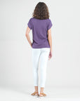 Modal Cotton - Funnel Neck Side Cinched Top - Plum - Final Sale!