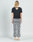 Modal Cotton Knit - V-Back Cut-Out Top - Black - Final Sale