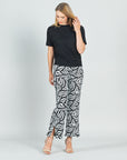 Modal Cotton Knit - V-Back Cut-Out Top - Black - Final Sale