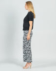 Modal Cotton Knit - V-Back Cut-Out Top - Black - Final Sale