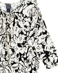 Open Shoulder Blouson Waist Top - Abstract Rose - Final Sale - Clara Sunwoo