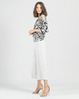 Open Shoulder Blouson Waist Top - Abstract Rose - Final Sale - Clara Sunwoo