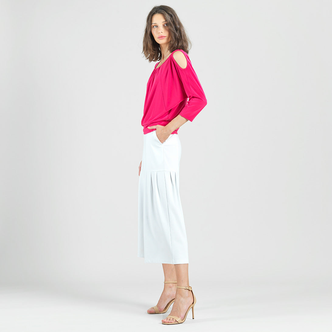 Open Shoulder Blouson Waist Top - Hot Pink - Final Sale! – Clara