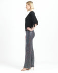 Pull-Tie Cuff Blouson Top - Black
