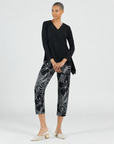 V-Neck Side Flow Top - Black - Final Sale