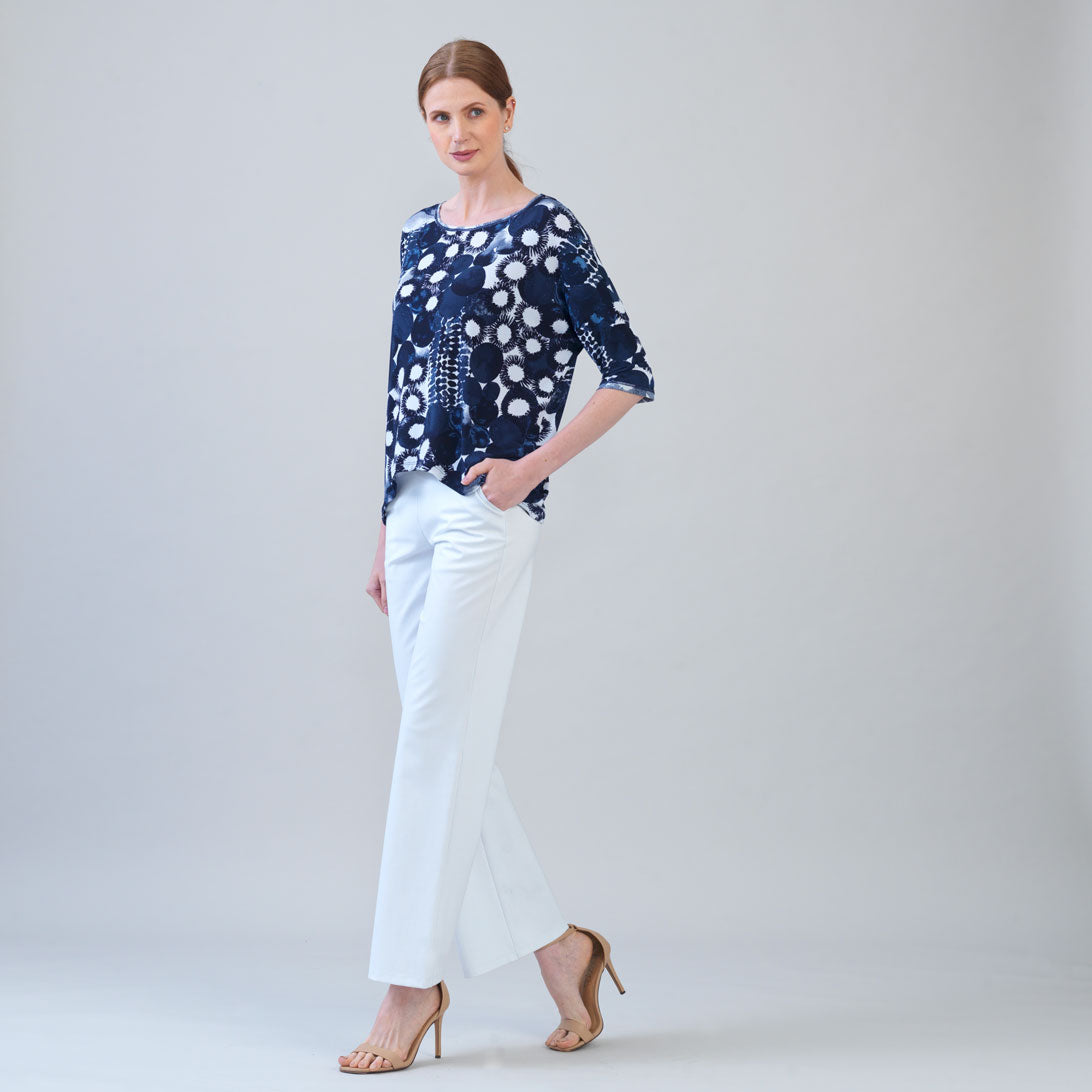 Loose Cut Half Sleeve Top - Circle Splatter - Limited Sizes