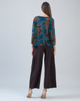 Lightweight Cozy - Loose Cut Side Tipped Sweater - Autumn Foliage