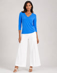 Signature V-Neck Top - Brilliant Blue - Final Sale