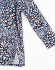 Cozy Texture - Textured Vented Sweater Tunic - Floral Puff - Final Sale