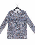 Cozy Texture - Textured Vented Sweater Tunic - Floral Puff - Final Sale