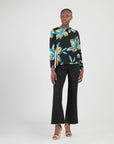 Cozy Knit - Textured Side Pull-Tie Sweater Top - Butterfly Orchid