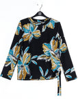 Cozy Knit - Textured Side Pull-Tie Sweater Top - Butterfly Orchid