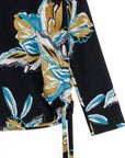 Cozy Knit - Textured Side Pull-Tie Sweater Top - Butterfly Orchid