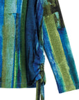 Lightweight Cozy - Side Pull-Tie Sweater Top - Paint Stroke - Limited Sizes! XS-SM