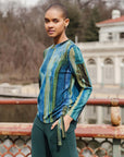 Lightweight Cozy - Side Pull-Tie Sweater Top - Paint Stroke - Limited Sizes! XS-SM