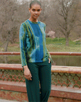Lightweight Cozy - Side Pull-Tie Sweater Top - Paint Stroke - Limited Sizes! XS-SM
