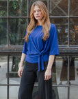 Side Tie Top - Cobalt