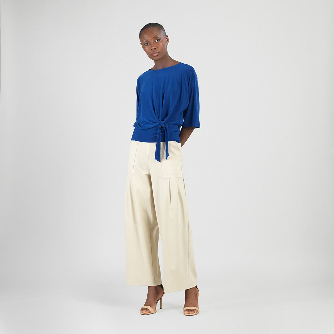 Signature Side Tie Top - Cobalt – Clara Sunwoo