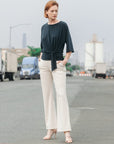Side Tie Top - Hunter Green