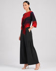 Signature Side Tie Top - Red Watercolor - Final Sale
