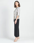 Shimmer Foil Lamé - Side Tie Top - Champagne