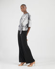 Side Tie Top - Web Lines