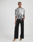 Side Tie Top - Web Lines