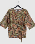 Signature Side Tie Top - Mosaic Leaves - Final Sale!