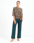Signature Side Tie Top - Mosaic Leaves - Final Sale!