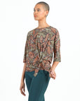 Signature Side Tie Top - Mosaic Leaves - Final Sale!