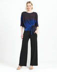 Signature Side Tie Top - Purple Watercolor - Final Sale