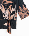 Side Tie Top - Abstract Lily