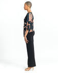 Side Tie Top - Abstract Lily