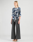 Side Tie Top - Moonlit Floral