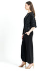 Shimmer Embellished - Side Tie Top - Black