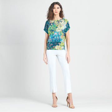 Dolman Short Sleeve Top - Floral Patch - Limited Sizes